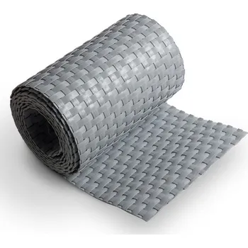 Šedý plastový ratanový stínící pás \"umělý ratan\" - 255 x 19 cm