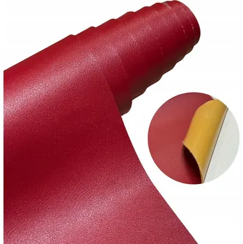 EKO kůže ČERVENÁ Samolepicí Koženka na opravu čalounění