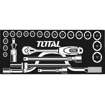 Gola sada Hlavice nástrčné, sada 24ks, 1/2'