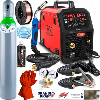 Svářečka Svářecí poloautomat IDEAL TECNO MIG 234 PULSE 4X4 SYNERGIE MMA TIG 200A