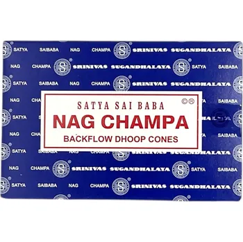 Čajovna Vonné kužely Backflow Satya Nag Champa 10 Ks