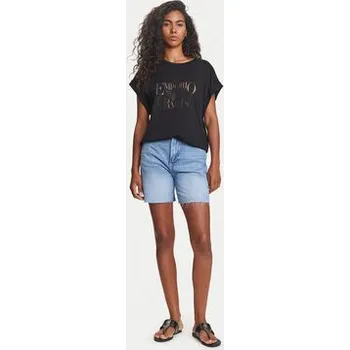 Emporio Armani T-Shirt EW000616 AF12187 UC001 Černá Loose Fit S