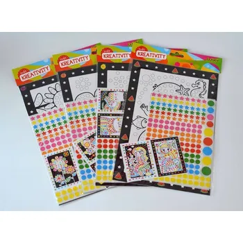 omalovánky Kreativní sada se samolepkami vzor 2