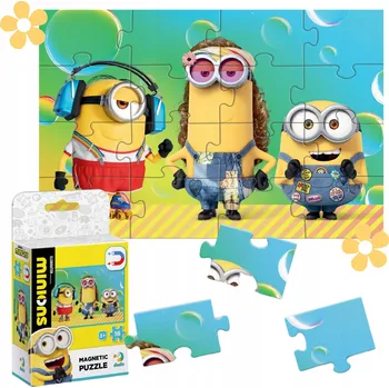 Puzzle MAGNETICKÉ PUZZLE " Mimoni " 16 BAREVNÝCH DÍLŮ K SESTAVENÍ