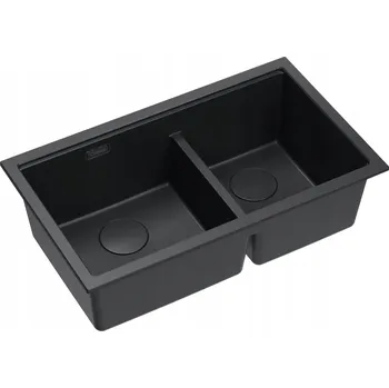 Granitový dřez Dvoukomorový granitový dřez Quadron Logan 120 černý
