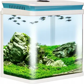 Akvárium AKVARIJNÍ SET 14L LED FILTR PUMPA BÍLÉ MINI AKVÁRIUM PRO RYBIČKY