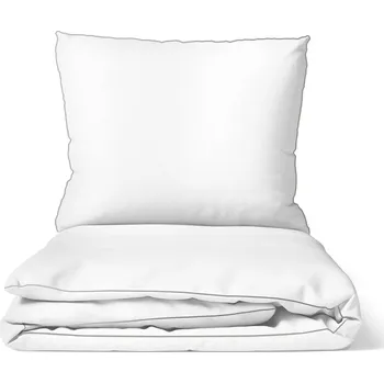 Povlečení DARRÉ Saténové povlečení Pruh 4mm s lemovkou - bílá Velikost: 140 x 200 + 70 x 90