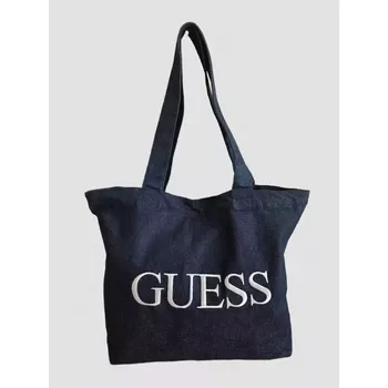 Kabelka Guess taška bavlna modrá