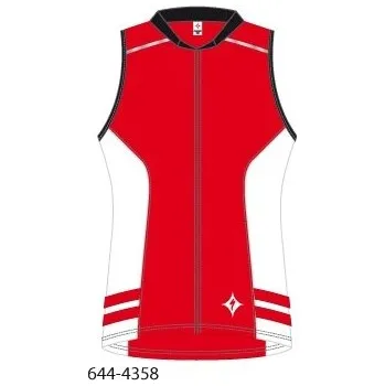 cyklistický dres Specialized dres Baci Women bez rukávu červená/bílá