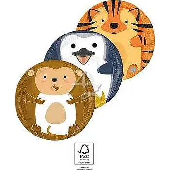 Talíř talíř papírový mělký EKO 230mm/8ks, ZOO