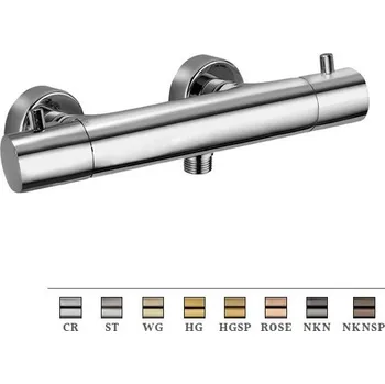 Vodovodní baterie Paffoni LIGHT termostatická sprchová baterie, ECOSTOP Barva: Ocelový vzhled LIQ168EST