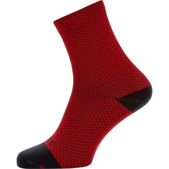 Pánské ponožky GORE C3 Dot Mid Socks red/black EU 38-40