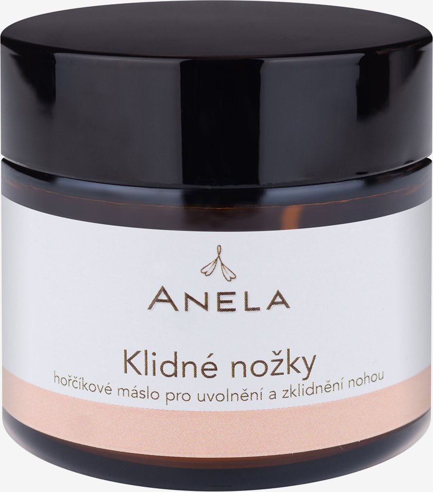 Anela Klidné nožky Obsah: 50 ml hořčíkové máslo pro uvolnění a zklidnění nohou