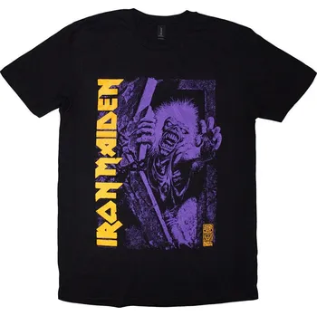 Pánské tričko Iron Maiden Est. 1975 No Prayer Grave Purple Black M Tričko