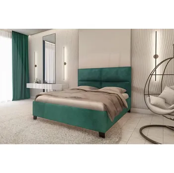 Postel Čalouněná postel Capella, 180x200 cm, Mrava Odstín moření: Bezbarvý lak, Výběr čalounění: Velvet 2207, Výška čela postele: 130 cm