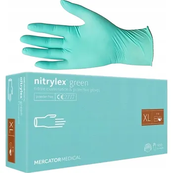 Pracovní oblečení Nitrilové rukavice Nitrylex Green 100 ks, velikost XL