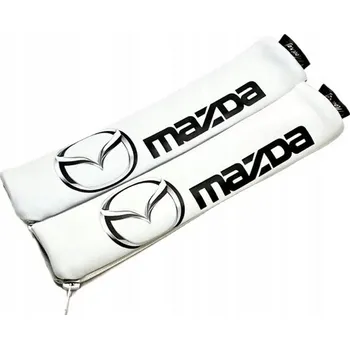 Návlek na bezpečnostní pás Mazda Kryty na bezpečnostní pásy, 2 ks, bílé