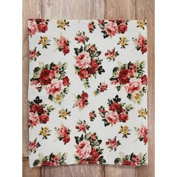 Utěrka bavlněná - Růžičky červené