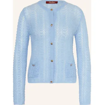 Dámský svetr Max Mara Studio Dámský Pletený Kabátek Golia S Mohérem, tmavě...