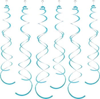 Party dekorace Dekorační spirály světle modré 14 cm 6 ks