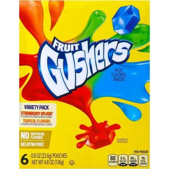 Bonbon Betty Crocker Gushers bonbonky s příchutí tropického ovoce a jahody 136 g