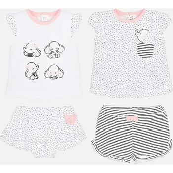 Dívčí tričko Set 2x tričko a 2x kraťásky dívčí Mayoral 1606/51 - vel. 56