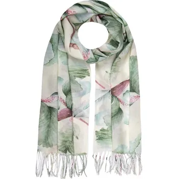 Šála Dámský šál květinový zelený 0791-2