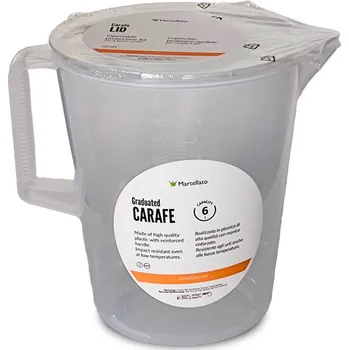 Dóza na potraviny Odměrná nádoba plastová PP 6L s uzávěrem, čirá prům. 29,2cm, v. 26,1 cm