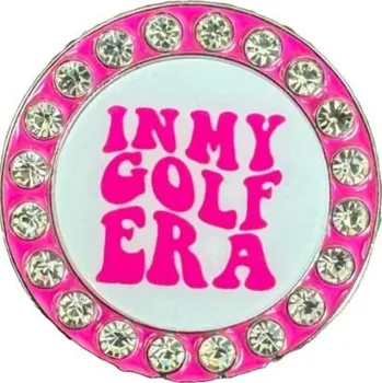 Magnetické golfové markovátko s krystaly - Golf Era růžový