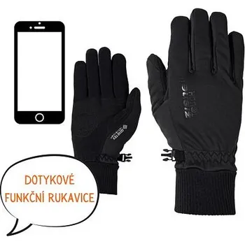 Rukavice Softshellové rukavice Ziener Idaho WS Gtx touch black - prstové velikost rukavic 7,5