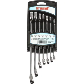 Ruční nářadí Triumf klíče očkoploché 6ti hran 8 - 19 mm, sada 7 dílů, v plastovém pořadači - 100-05928