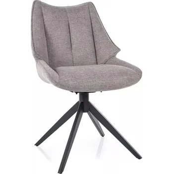 Křeslo KŘESLO CODA BREGO ČERNÝ RÁM / ŠEDÁ 07