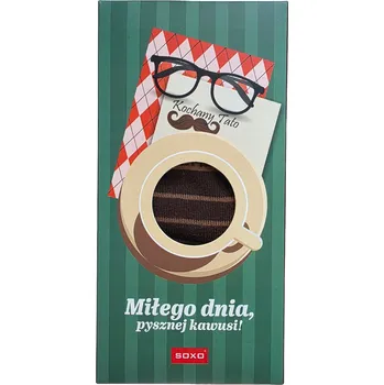 Pánské ponožky Ponožky Soxo hnědé velikosti 41-46