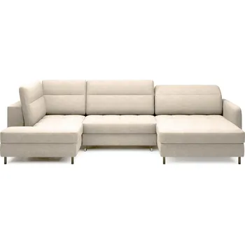 Sedací souprava Rohová rozkládací sedací souprava BERRTO 306 cm Raquel 18 béžová pravá