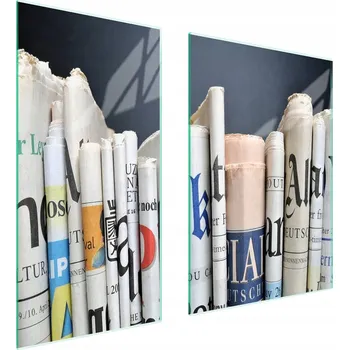 Obraz Skleněná ochranná deska na sporák 75x52 Noviny