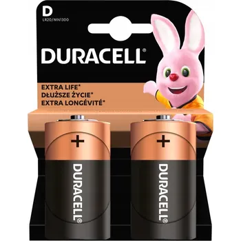 Článková baterie Alkalická baterie Duracell D (R20) 2 ks