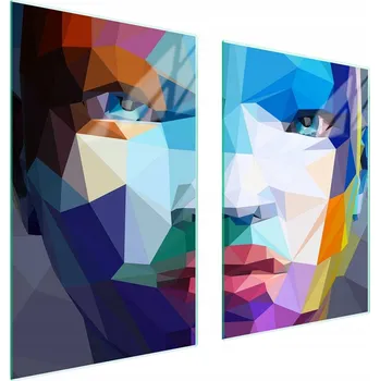 Obraz Skleněná ochranná deska na sporák 65x52 Obličej