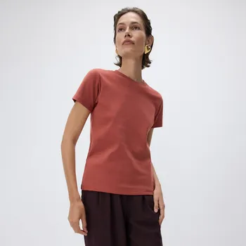 Dámské tričko Reserved - Bavlněné tričko - světle fialová - 166AF-34X - 166AF-34X-S