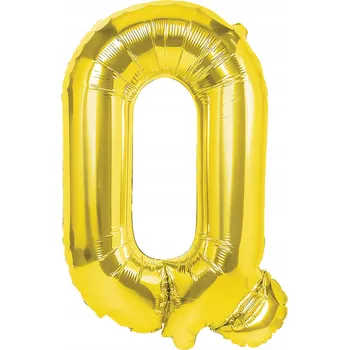 Balónek Fóliový balónek písmeno Q ZLATÝ narozeniny písmena 40 cm