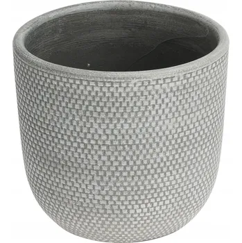 Květináč Obal Na Květináč 17 x 14,5 cm keramika šedá