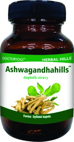 Ashwagandhahills, Bio indický ženšen (Vitalita), stejná kvalita, alternativní balení - posílení a regenerace organismu, relaxace, 60 kapslí