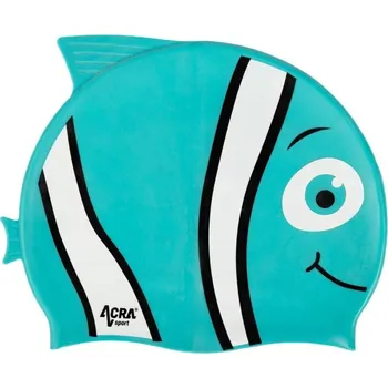 Vodní sport čepice plavecká dětská Acra NEMO tyrkysová