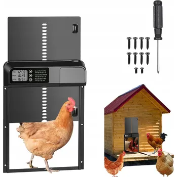 Automatická dvířka do kurníku otevírání, dveře s časovačem světelného senzoru