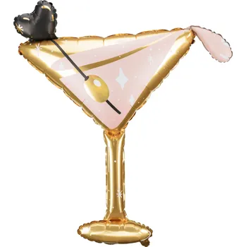 Balónek PartyDeco Balonek fóliový Sklenice martini, 126 cm