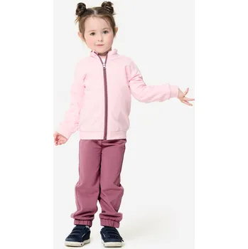 DOMYOS Dětská hřejivá tepláková souprava 5-6 LET FIALOVÁ|RŮŽOVÁ