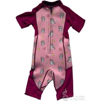 Dívčí plavky Dětská neoprenová kombinéza AquaKiddo neoprene wetsuit Unicorns velikost 86-98