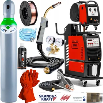 Svářečka INVERTOROVÁ SVAŘEČKA IDEAL MIG 500W SYN MMA 400V 500A HLINÍK