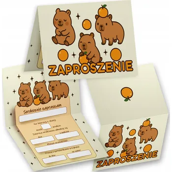 Pozvánka NAROZENINOVÁ POZVÁNKA KAPYBARA ZVÍŘE HLODAVEC POZVÁNKA NA OSLAVU