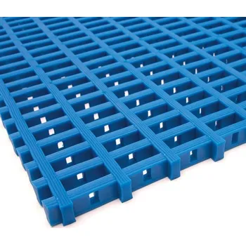 Modrá olejivzdorná protiskluzová průmyslová univerzální rohož - 500 x 90 x 1,2 cm