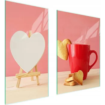 Obraz Skleněná ochranná deska na sporák 75x52 Srdce